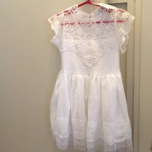 Lace, Rustic Style Flower Girl Dress